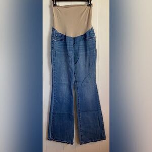 Indigo Blue Pants Jeans Maternity Women’s Medium Over Bump